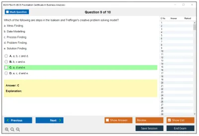 BCS FBA15 BCS Foundation Certificate in Business Analysis Practice test exam simulator test engine exam Prep practice test questions answers Image 9