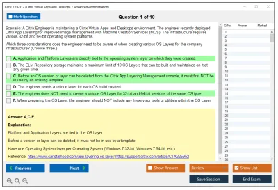 Citrix 1Y0-312 Citrix Virtual Apps and Desktops 7 Advanced Administration Practice test exam simulator test engine exam Prep practice test questions answers Image 1