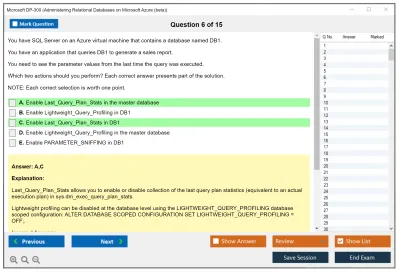 Microsoft DP-300 Administering Relational Databases on Microsoft Azure Practice test exam simulator test engine exam Prep practice test questions answers Image 6