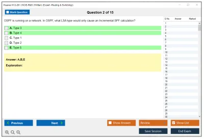 Huawei H12-261 HCIE-R&amp;S (Written) (Expert -Routing &amp; Switching) Practice test exam simulator test engine exam Prep practice test questions answers Image 2