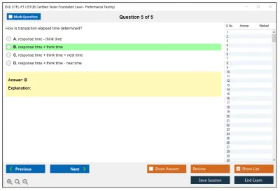 iSQI CTFL-PT ISTQB Certified Tester Foundation Level-Performance Testing Practice test exam simulator test engine exam Prep practice test questions answers Image 5