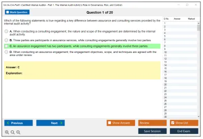 IIA IIA-CIA-Part1 Essentials of Internal Auditing Practice test exam simulator test engine exam Prep practice test questions answers Image 1