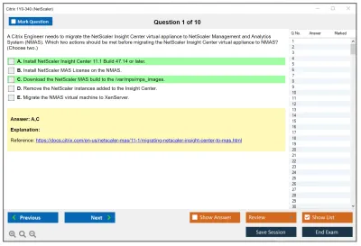 Citrix 1Y0-340 NetScaler Practice test exam simulator test engine exam Prep practice test questions answers Image 1