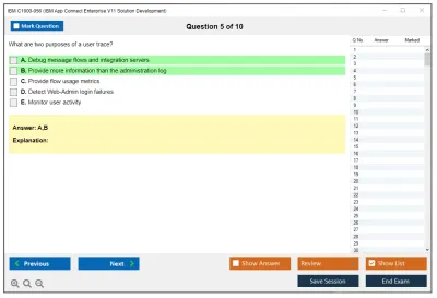 IBM C1000-056 IBM App Connect Enterprise V11 Solution Development Practice test exam simulator test engine exam Prep practice test questions answers Image 5