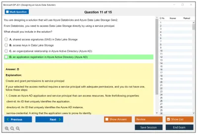Microsoft DP-201 Designing an Azure Data Solution Practice test exam simulator test engine exam Prep practice test questions answers Image 11
