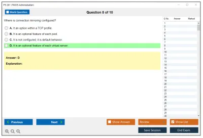 F5 201 TMOS Administration Practice test exam simulator test engine exam Prep practice test questions answers Image 8