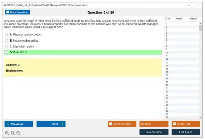 AAFM GLO_CWM_LVL_1 Chartered Wealth Manager (CWM) Global Examination Practice test exam simulator test engine exam Prep practice test questions answers Image 6