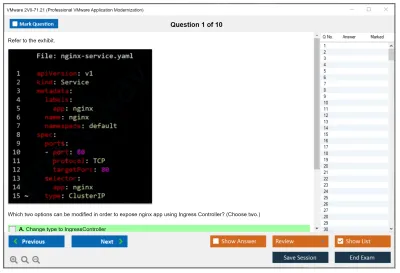 VMware 2V0-71.21 Professional VMware Application Modernization Practice test exam simulator test engine exam Prep practice test questions answers Image 1