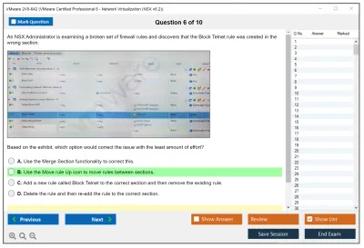 VMware 2V0-642 VMware Certified Professional 6 - Network Virtualization (NSX v6.2) Practice test exam simulator test engine exam Prep practice test questions answers Image 6