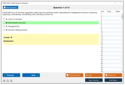 APBM CBM Certified Business Manager Practice test exam simulator test engine exam Prep practice test questions answers Image 1