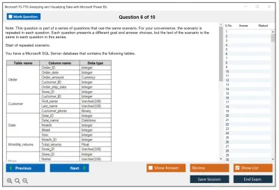 Microsoft 70-778 Analyzing and Visualizing Data with Microsoft Power BI Practice test exam simulator test engine exam Prep practice test questions answers Image 6