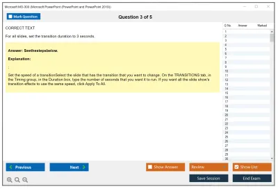Microsoft MO-300 Microsoft PowerPoint (PowerPoint and PowerPoint 2019) Practice test exam simulator test engine exam Prep practice test questions answers Image 3