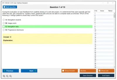 CIW 1D0-621 CIW User Interface Designer Practice test exam simulator test engine exam Prep practice test questions answers Image 1