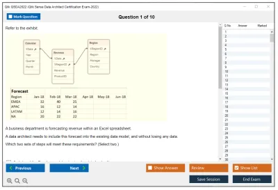 Qlik QSDA2022 Qlik Sense Data Architect Certification Exam 2022 Practice test exam simulator test engine exam Prep practice test questions answers Image 1