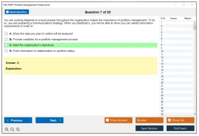 PMI PfMP Portfolio Management Professional (PfMP) Practice test exam simulator test engine exam Prep practice test questions answers Image 7