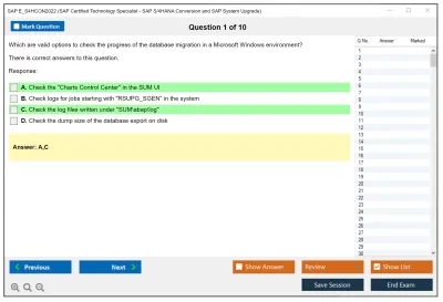 SAP E_S4HCON2022 SAP Certified Technology Specialist - SAP S/4HANA Conversion and SAP System Upgrade Practice test exam simulator test engine exam Prep practice test questions answers Image 1
