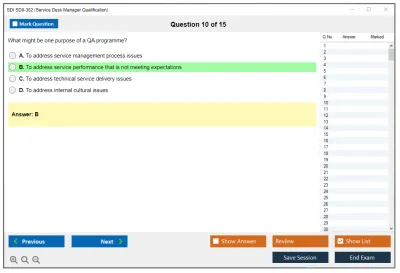 SDI SD0-302 Service Desk Manager Qualification Practice test exam simulator test engine exam Prep practice test questions answers Image 10
