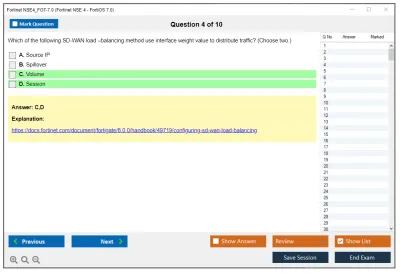 Fortinet NSE4_FGT-7.0 Fortinet NSE 4 - FortiOS 7.0 Practice test exam simulator test engine exam Prep practice test questions answers Image 4