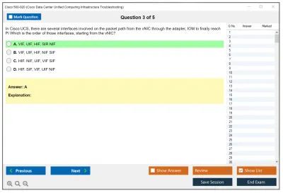 Cisco 500-920 Cisco Data Center Unified Computing Infrastructure Troubleshooting (DCITUC) Practice test exam simulator test engine exam Prep practice test questions answers Image 3
