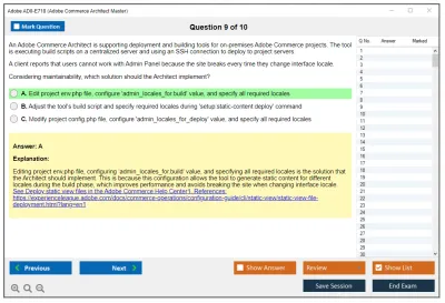 Adobe AD0-E718 Adobe Commerce Architect Master Practice test exam simulator test engine exam Prep practice test questions answers Image 9