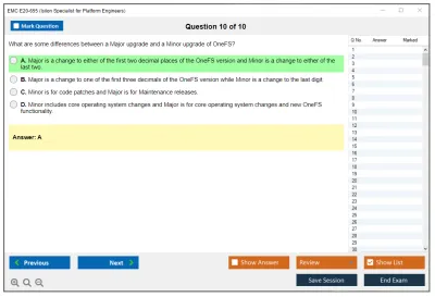 EMC E20-655 Isilon Specialist for Platform Engineers Practice test exam simulator test engine exam Prep practice test questions answers Image 10