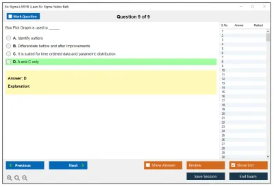 Six Sigma LSSYB Lean Six Sigma Yellow Belt Practice test exam simulator test engine exam Prep practice test questions answers Image 9