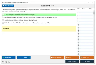 HRCI GPHR Global Professional in Human Resource Practice test exam simulator test engine exam Prep practice test questions answers Image 15