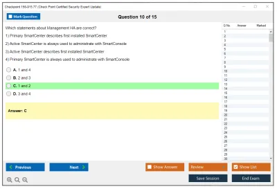 Checkpoint 156-915.77 Check Point Certified Security Expert Update Practice test exam simulator test engine exam Prep practice test questions answers Image 10