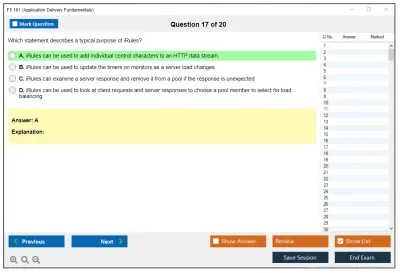 F5 101 Application Delivery Fundamentals Practice test exam simulator test engine exam Prep practice test questions answers Image 17