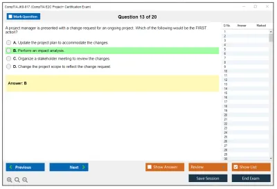 CompTIA JK0-017 CompTIA E2C Project+ Certification Exam Practice test exam simulator test engine exam Prep practice test questions answers Image 13