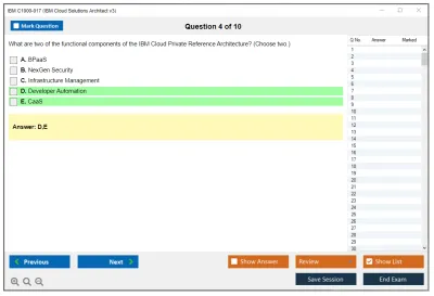 IBM C1000-017 IBM Cloud Solutions Architect v3 Practice test exam simulator test engine exam Prep practice test questions answers Image 4
