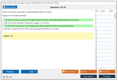 Salesforce B2B-Commerce-Developer Salesforce Accredited B2B Commerce Developer Practice test exam simulator test engine exam Prep practice test questions answers Image 3