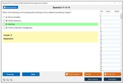 Huawei H19-321 Huawei Certified Pre-sales Specialist - Service Solution Practice test exam simulator test engine exam Prep practice test questions answers Image 11