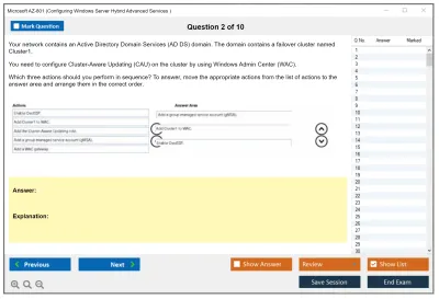 Microsoft AZ-801 Configuring Windows Server Hybrid Advanced Services Practice test exam simulator test engine exam Prep practice test questions answers Image 2
