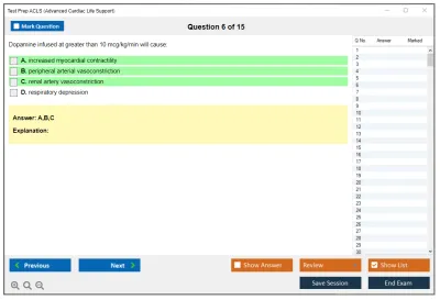 Test Prep ACLS Advanced Cardiac Life Support Practice test exam simulator test engine exam Prep practice test questions answers Image 6