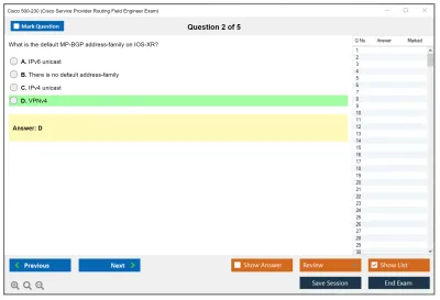 Cisco 500-230 Cisco Service Provider Routing Field Engineer Exam Practice test exam simulator test engine exam Prep practice test questions answers Image 2