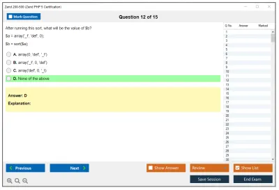Zend 200-500 Zend PHP 5 Certification Practice test exam simulator test engine exam Prep practice test questions answers Image 12
