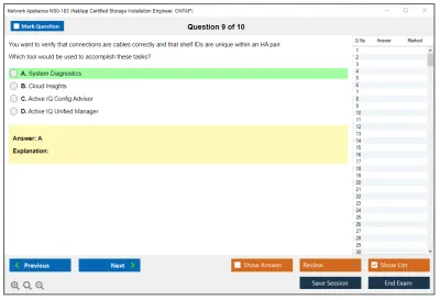 Network Appliance NS0-183 NetApp Certified Storage Installation Engineer, ONTAP Practice test exam simulator test engine exam Prep practice test questions answers Image 9