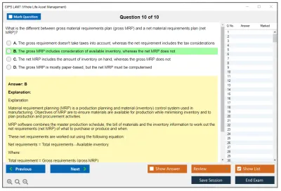CIPS L4M7 Whole Life Asset Management Practice test exam simulator test engine exam Prep practice test questions answers Image 10