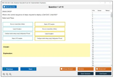 EMC E20-393 Unity Solutions Specialist Exam for Implementation Engineers Practice test exam simulator test engine exam Prep practice test questions answers Image 1