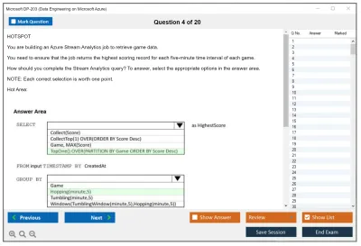Microsoft DP-203 Data Engineering on Microsoft Azure Practice test exam simulator test engine exam Prep practice test questions answers Image 4