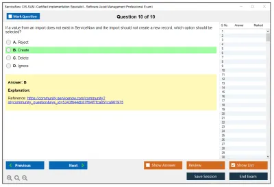 ServiceNow CIS-SAM Certified Implementation Specialist - Software Asset Management Professional Exam Practice test exam simulator test engine exam Prep practice test questions answers Image 10