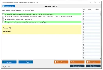 Salesforce CRT-450 Salesforce Certified Platform Developer I Practice test exam simulator test engine exam Prep practice test questions answers Image 5