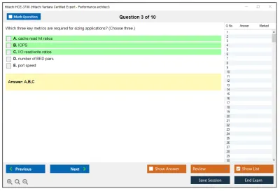 Hitachi HCE-3700 Hitachi Vantara Certified Expert - Performance architect Practice test exam simulator test engine exam Prep practice test questions answers Image 3