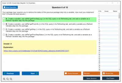 Oracle 1z0-448 Oracle Data Integrator 12cEssentials Practice test exam simulator test engine exam Prep practice test questions answers Image 6