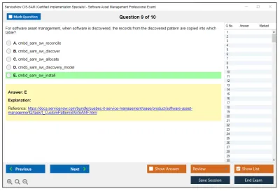 ServiceNow CIS-SAM Certified Implementation Specialist - Software Asset Management Professional Exam Practice test exam simulator test engine exam Prep practice test questions answers Image 9