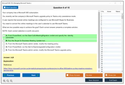 Microsoft MS-700 Managing Microsoft Teams Practice test exam simulator test engine exam Prep practice test questions answers Image 6