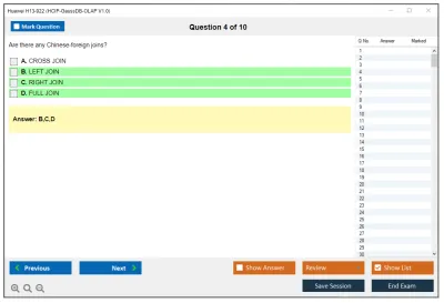 Huawei H13-922 HCIP-GaussDB-OLAP V1.0 Practice test exam simulator test engine exam Prep practice test questions answers Image 4