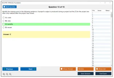 BCS PRF PRINCE2 Foundation Practice test exam simulator test engine exam Prep practice test questions answers Image 13