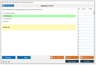EMC E20-562 VPLEX Specialist Exam for Storage Administrators Practice test exam simulator test engine exam Prep practice test questions answers Image 5